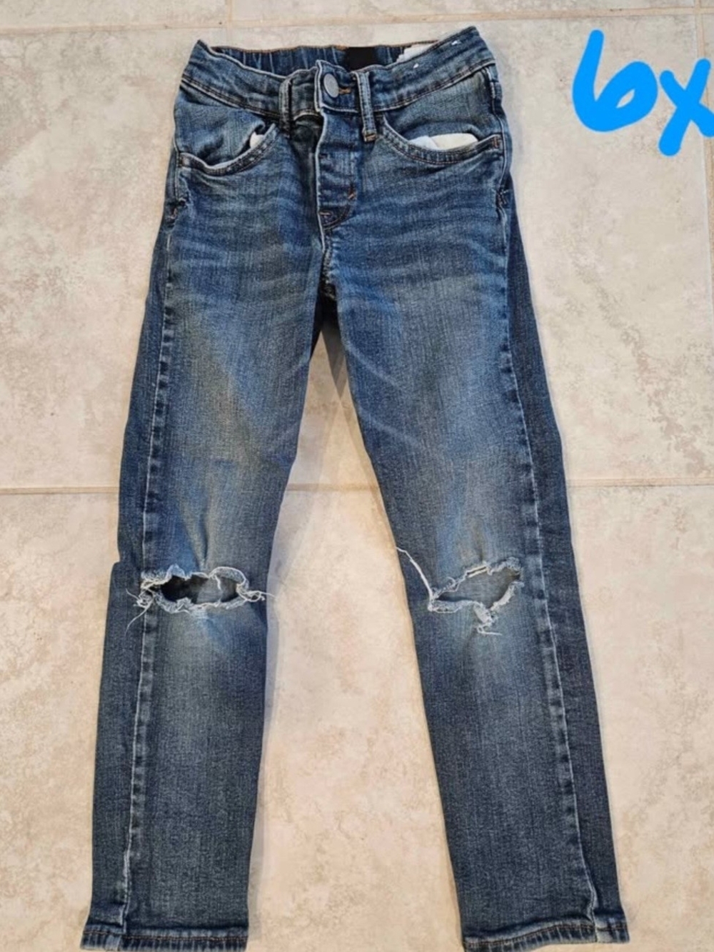 6x H&M Boys Blue Distressed Jeans